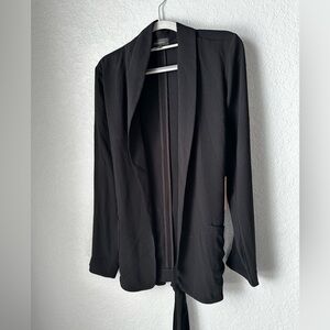Halogen Soft Tie Waist Jacket Black Size L NWT